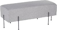 BC-DNLA-BKGY Contemporary Gray Faux Leather Bench - Daniella-2