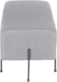 BC-DNLA-BKGY Contemporary Gray Faux Leather Bench - Daniella-3
