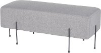 BC-DNLA-BKGY Contemporary Gray Faux Leather Bench - Daniella-4