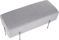 BC-DNLA-BKGY Contemporary Gray Faux Leather Bench - Daniella-5