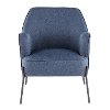CHR-DANIELLA-BKBU Contemporary Blue Accent Chair with Black Metal - Daniella