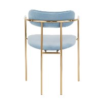 CH-DEMI-AUVBU2 Velvet Light Blue and Gold Dining Room Chair (Set of 2) - Demi-4