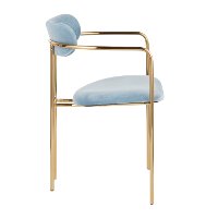 CH-DEMI-AUVBU2 Velvet Light Blue and Gold Dining Room Chair (Set of 2) - Demi-6