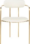 CH-DEMI-AUVCR2 Velvet Cream and Gold Dining Room Chair (Set of 2) - Demi