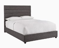 Contemporary Gray-Blue Queen Upholstered Bed - Atticus