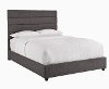 Contemporary Gray-Blue King Upholstered Bed - Atticus