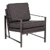 CHR-FRANK-ANGY Contemporary Gray Arm Chair with Antique Metal Frame - Franklin
