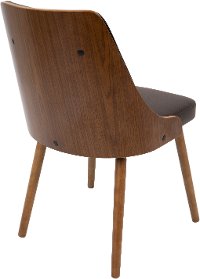 CH-JY-GNN-WL-BN Mid Century Black and Brown Faux Leather Dining Room Chair - Gianna-4