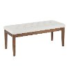 BC-JACKSON-WLCR Contemporary Walnut Bench with Oatmeal Upholstered Top - Jackson
