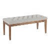 BC-JACKSON-WLLGY Contemporary Walnut Bench with Light Gray Upholstered Top - Jackson