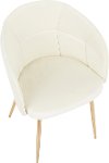 CH-LINDSY-AUVCR Contemporary Cream and Gold Dining Room Chair - Lindsey