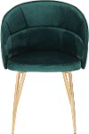CH-LINDSY-AUVGN Contemporary Cream and Gold Dining Room Chair - Lindsey