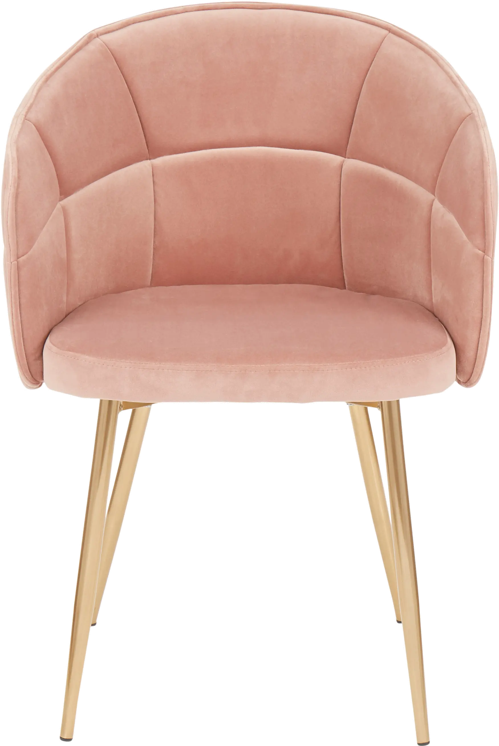 CH-LINDSY-AUVPK Contemporary Pink and Gold Dining Room Chair - Lindsey-1