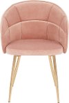 CH-LINDSY-AUVPK Contemporary Pink and Gold Dining Room Chair - Lindsey