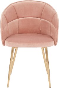 CH-LINDSY-AUVPK Contemporary Pink and Gold Dining Room Chair - Lindsey