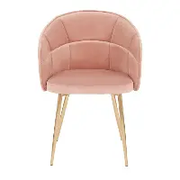 CH-LINDSY-AUVPK Contemporary Pink and Gold Dining Room Chair - Lindsey