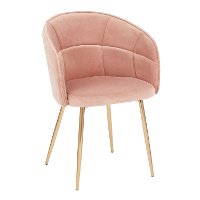 CH-LINDSY-AUVPK Contemporary Pink and Gold Dining Room Chair - Lindsey-2