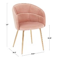 CH-LINDSY-AUVPK Contemporary Pink and Gold Dining Room Chair - Lindsey-8