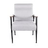 CHR-NIGIRI-BKLGY Contemporary Upholstered Light Gray Armchair - Nigiri