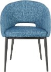 CH-RENEE-BKBU Contemporary Blue and Black Upholstered Dining Room Chair - Renee