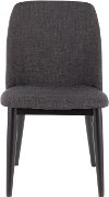 CHR-TNT-CHAR-B2 Charcoal Upholstered Dining Room Chairs (Set of 2) - Tintori