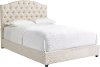 Clearance Traditional Oatmeal Queen Upholstered Bed - Sinclair