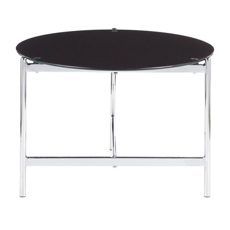 Contemporary Chrome And Black Coffee Table Chloe Contemporary Chrome And Black Coffee Table Chloe