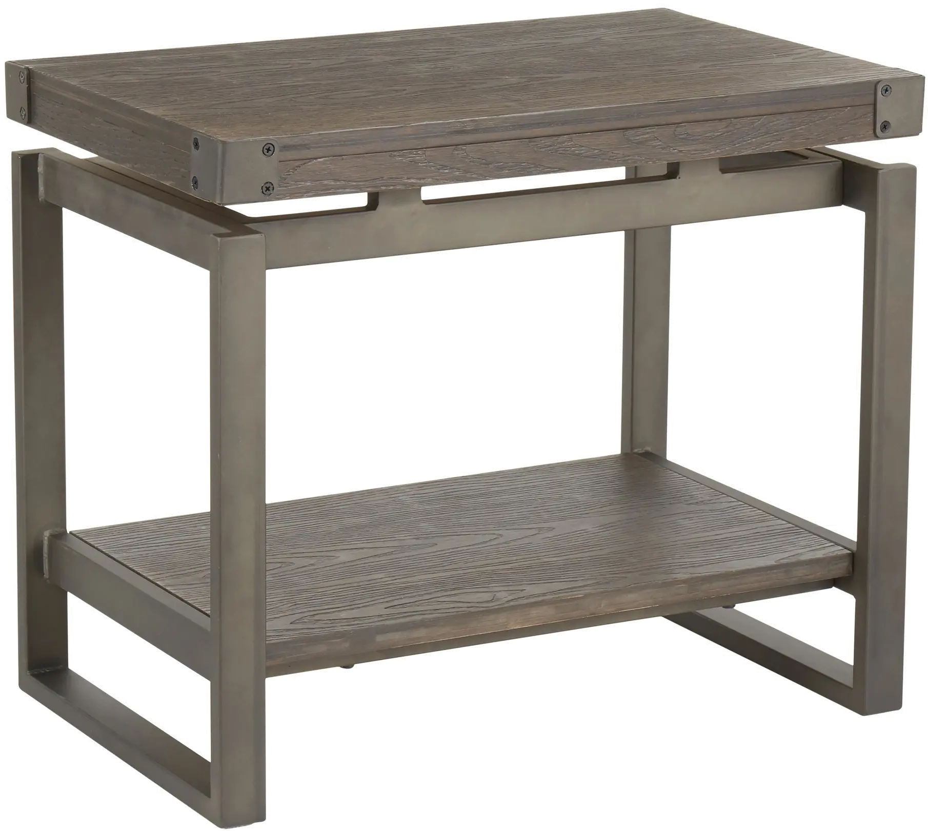 TE-DRIFT-ANE Industrial Antique Brown End Table - Drift-1
