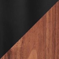 TB-ZENN-BKWL Industrial Black Metal End Table with Walnut Top - Zenn-7