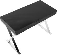 OFD-TM-LSTR-BK Contemporary Black Office Desk - Luster-2