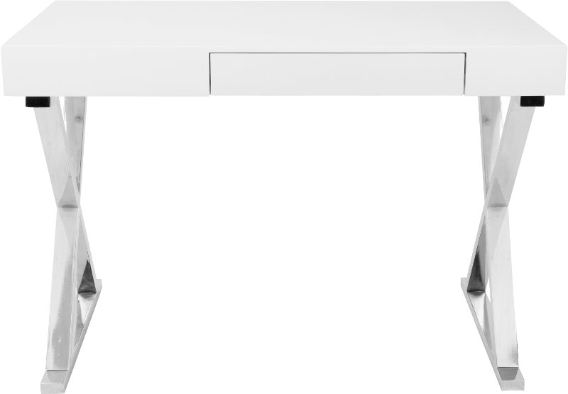 Contemporary White Office Desk Luster Rc Willey Furniture Store