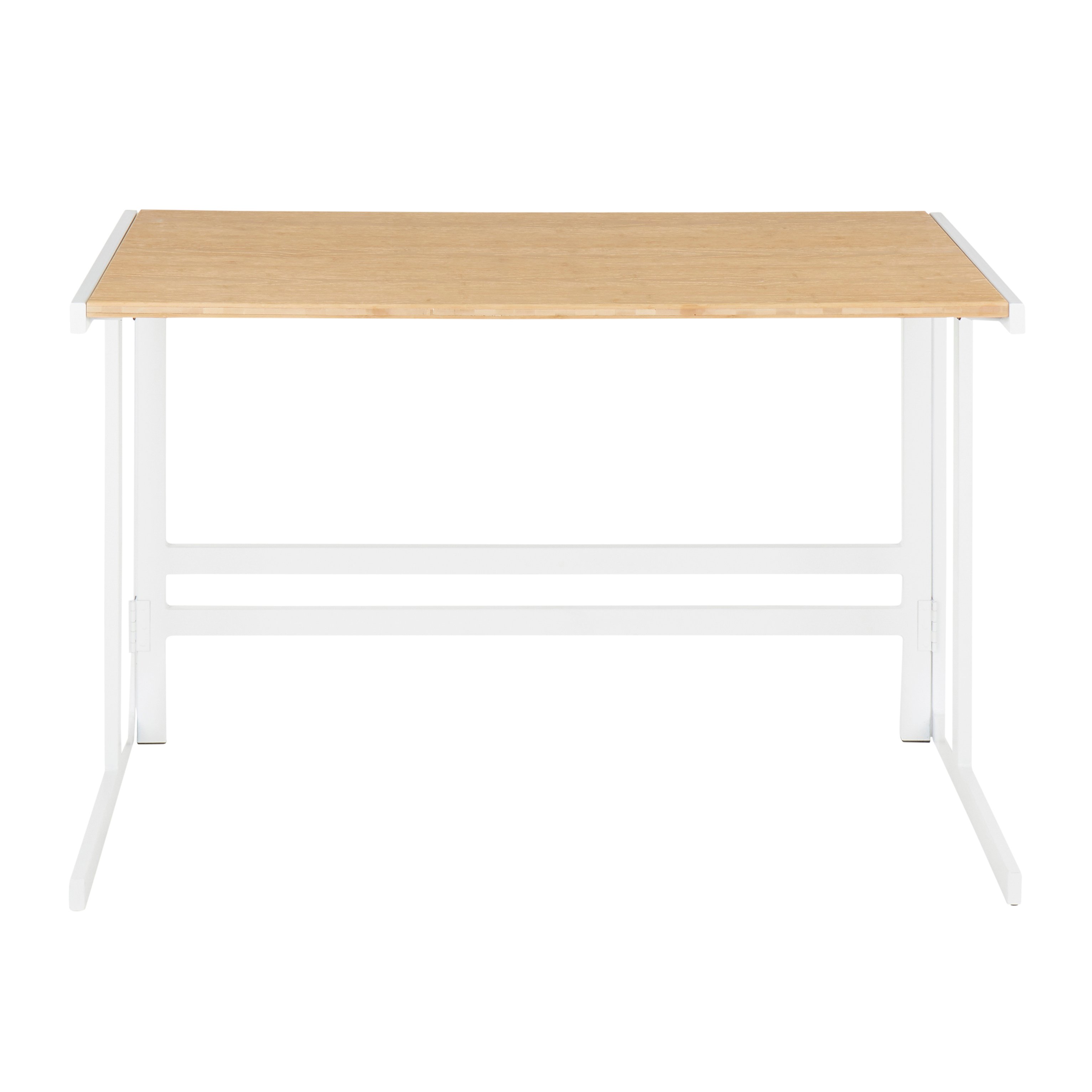 OFD-ROMAN-WNA Contemporary White Metal and Wood Office Desk - Roman-3