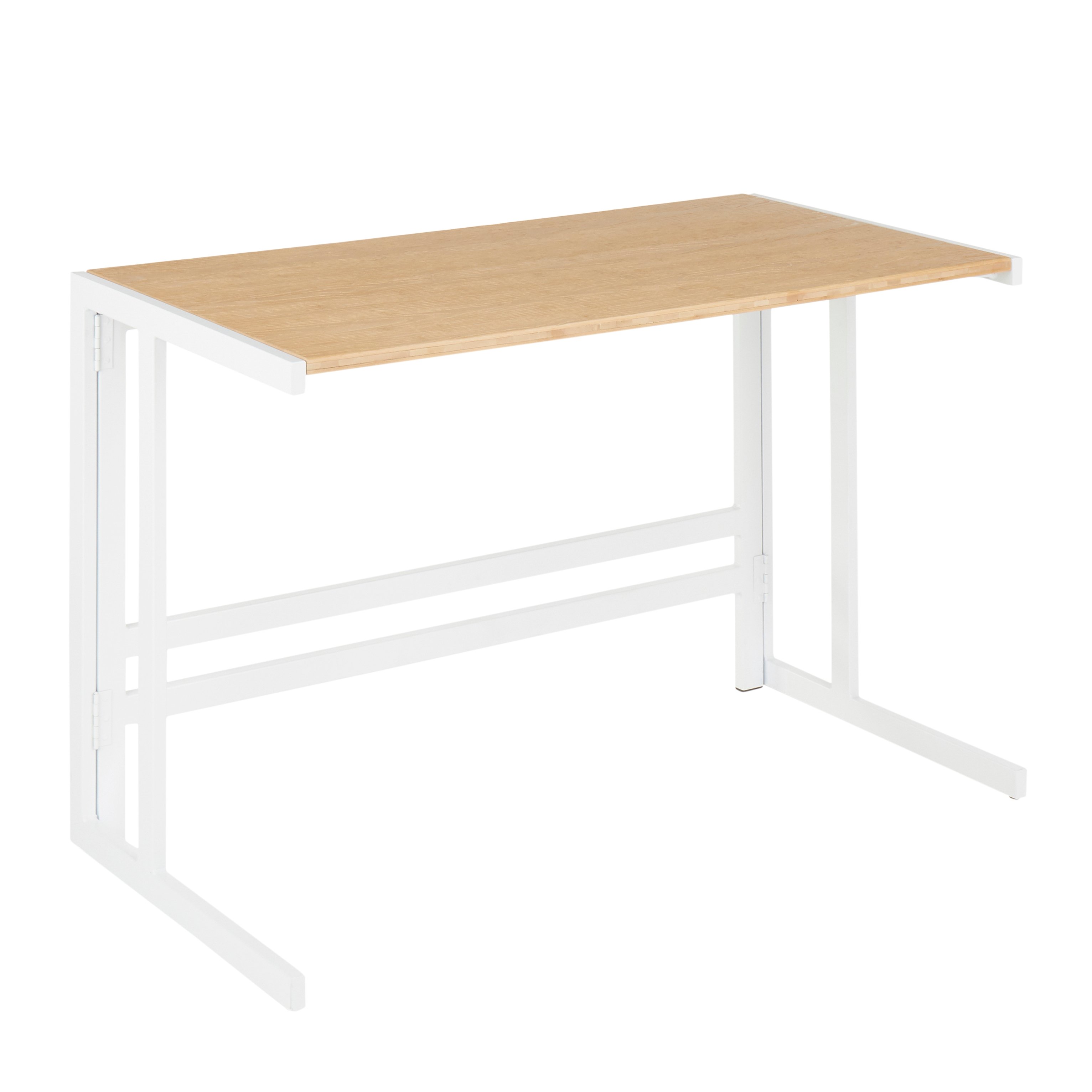 OFD-ROMAN-WNA Contemporary White Metal and Wood Office Desk - Roman-6