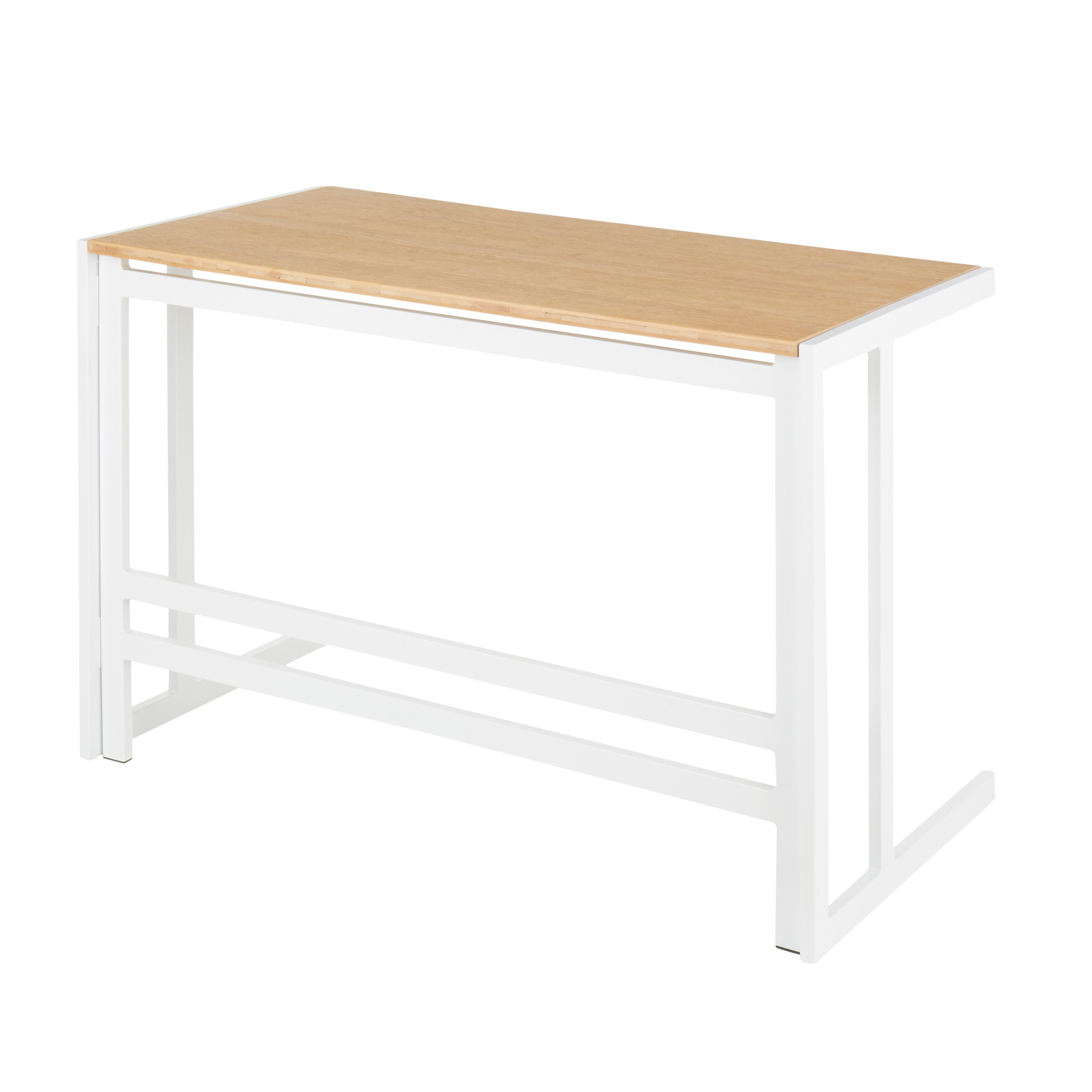 OFD-ROMAN-WNA Contemporary White Metal and Wood Office Desk - Roman-7