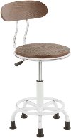 OC-DKTA-VW-BN White Metal and Espresso Task Chair - Dakota