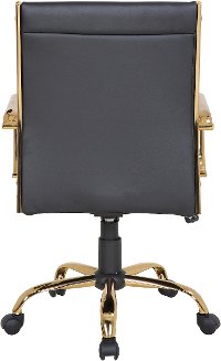 OC-MSTR-AU-BK Contemporary Gold with Black Faux Leather Office Chair - Master-4