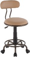 OC-SWFT-AN-CAM Antique Metal and Camel Faux Leather Industrial Task Chair - Swift