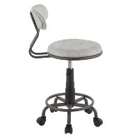 OC-SWFT-GY-GY Contemporary Casual Gray Office Stool - Swift-2