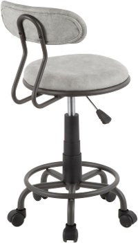 OC-SWFT-GY-GY Contemporary Casual Gray Office Stool - Swift-3