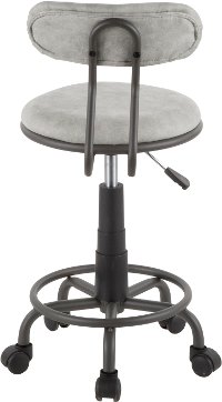 OC-SWFT-GY-GY Contemporary Casual Gray Office Stool - Swift-4