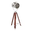 LS-L-AHOY-64 Cherry and Chrome Contemporary Floor Lamp with Tripod Base