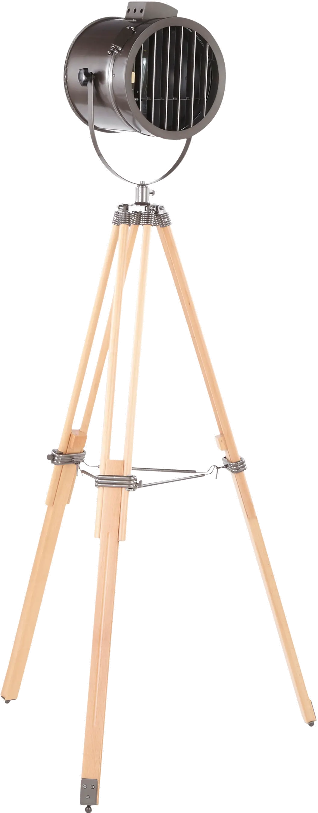 LS-AHOY2-BNAN Industrial Natural Wood and Antique Metal Floor Lamp - Ahoy-1