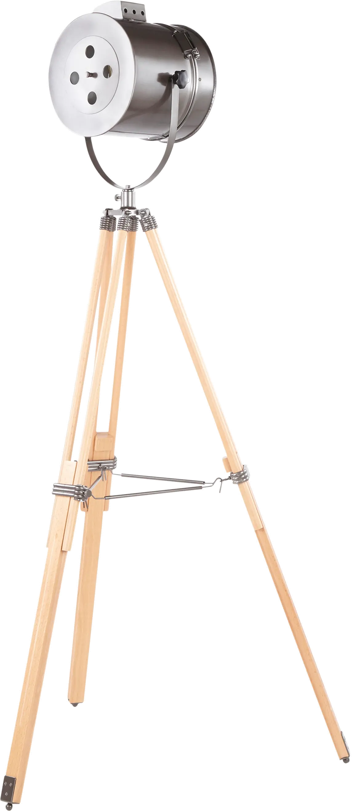 LS-AHOY2-BNAN Industrial Natural Wood and Antique Metal Floor Lamp - Ahoy-3