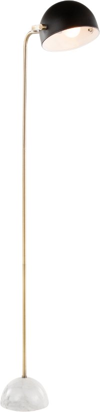 LS-BELFL-MBAUBK Glam Floor Lamp with Gold Frame and Black Shade - Bello-7