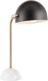 LS-BELTB-MBAUBK Glam Table Lamp with Gold Frame and Black Shade - Bello