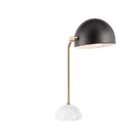 LS-BELTB-MBAUBK Glam Table Lamp with Gold Frame and Black Shade - Bello-1