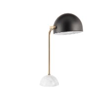 LS-BELTB-MBAUBK Glam Table Lamp with Gold Frame and Black Shade - Bello-8