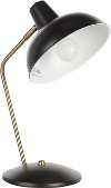 LS-DARBYTB-BKAU Contemporary Black Metal Table Lamp with Gold Accent - Darby