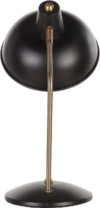 LS-DARBYTB-BKAU Contemporary Black Metal Table Lamp with Gold Accent - Darby-3
