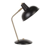 LS-DARBYTB-BKAU Contemporary Black Metal Table Lamp with Gold Accent - Darby-4